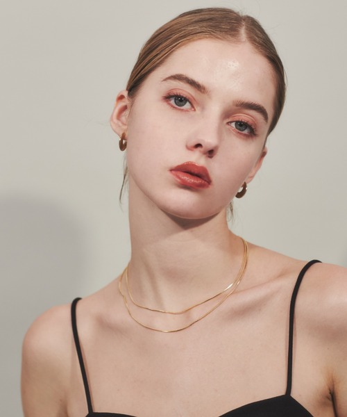 ciite'(シーテ)の「simple double snake necklace / シンプル2連スネークネックレス(ネックレス・レディース・シルバー/ゴールド/ピンクゴールド・FREE)」の8枚目の写真