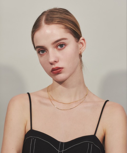 ciite'(シーテ)の「simple double snake necklace / シンプル2連スネークネックレス(ネックレス・レディース・シルバー/ゴールド/ピンクゴールド・FREE)」の9枚目の写真