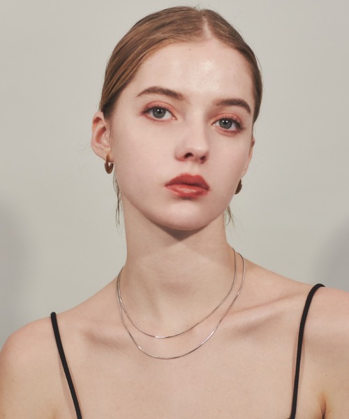 ciite'(シーテ)の「simple double snake necklace / シンプル2連スネークネックレス(ネックレス・レディース・シルバー/ゴールド/ピンクゴールド・FREE)」の11枚目の写真