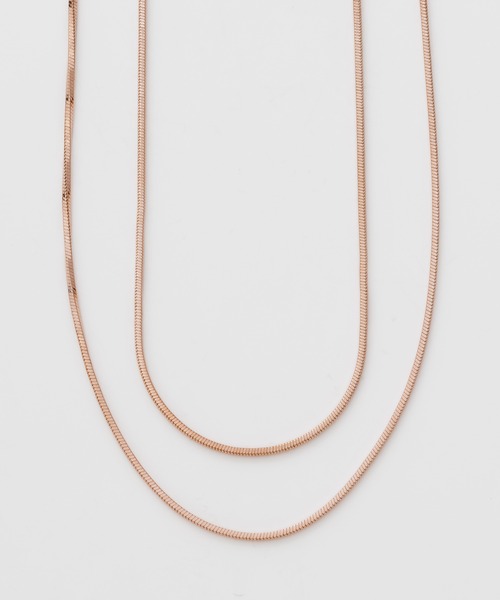 ciite'(シーテ)の「simple double snake necklace / シンプル2連スネークネックレス(ネックレス・レディース・シルバー/ゴールド/ピンクゴールド・FREE)」の14枚目の写真
