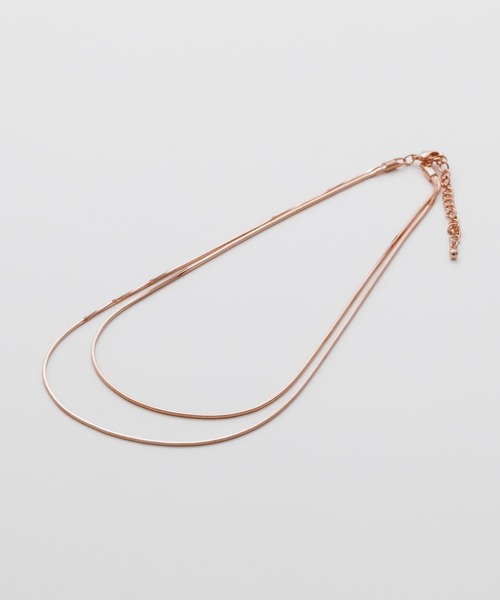 ciite'(シーテ)の「simple double snake necklace / シンプル2連スネークネックレス(ネックレス・レディース・シルバー/ゴールド/ピンクゴールド・FREE)」の13枚目の写真
