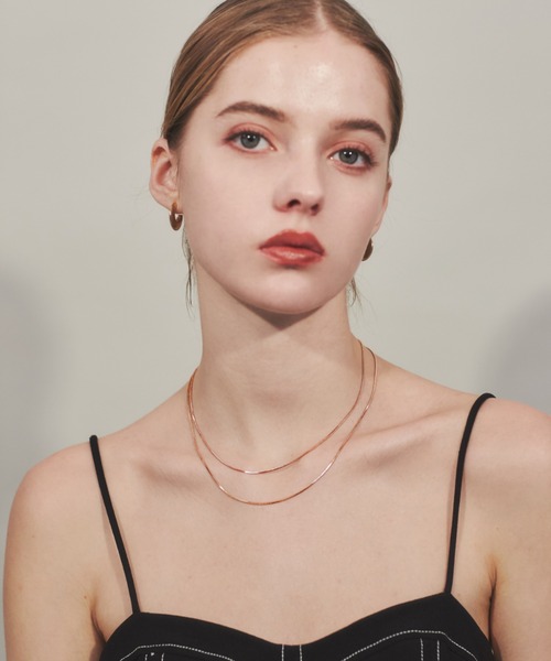 ciite'(シーテ)の「simple double snake necklace / シンプル2連スネークネックレス(ネックレス・レディース・シルバー/ゴールド/ピンクゴールド・FREE)」の20枚目の写真