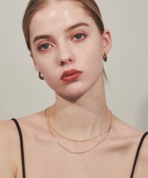 ciite'(シーテ)の「simple double snake necklace / シンプル2連スネークネックレス(ネックレス・レディース・シルバー/ゴールド/ピンクゴールド・FREE)」の18枚目の写真