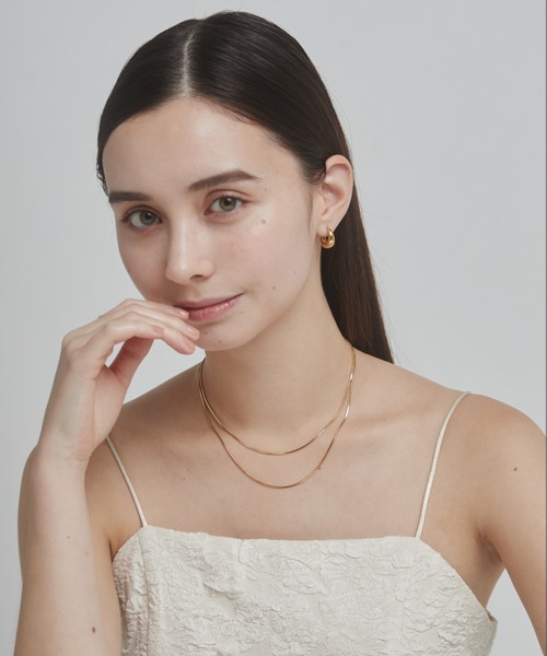 ciite'(シーテ)の「simple double snake necklace / シンプル2連スネークネックレス(ネックレス・レディース・シルバー/ゴールド/ピンクゴールド・FREE)」の16枚目の写真