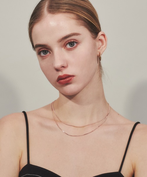 ciite'(シーテ)の「simple double snake necklace / シンプル2連スネークネックレス(ネックレス・レディース・シルバー/ゴールド/ピンクゴールド・FREE)」の21枚目の写真