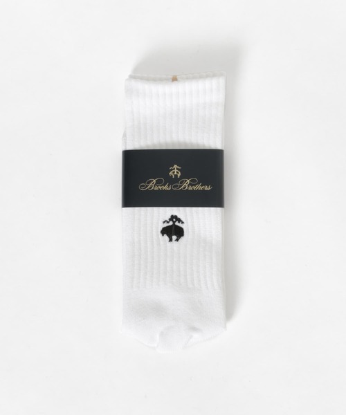 BROOKS BROTHERS（ブルックスブラザーズ）の「『別注』BROOKS BROTHERS×UR　GF BB CREW SOCKS（ソックス/靴下・メンズ・ブラック/ホワイト・FREE）」の3枚目の写真