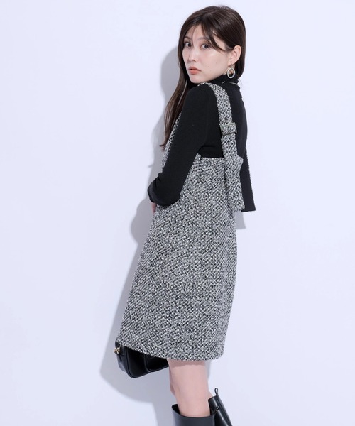 Mystrada（マイストラーダ）の「ツイードミニジャンスカ（ワンピース・レディース・ブラック・36/38）」の4枚目の写真