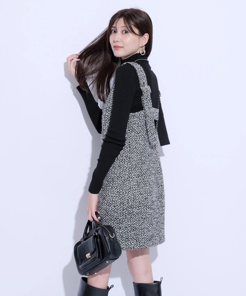 Mystrada（マイストラーダ）の「ツイードミニジャンスカ（ワンピース・レディース・ブラック・36/38）」の5枚目の写真