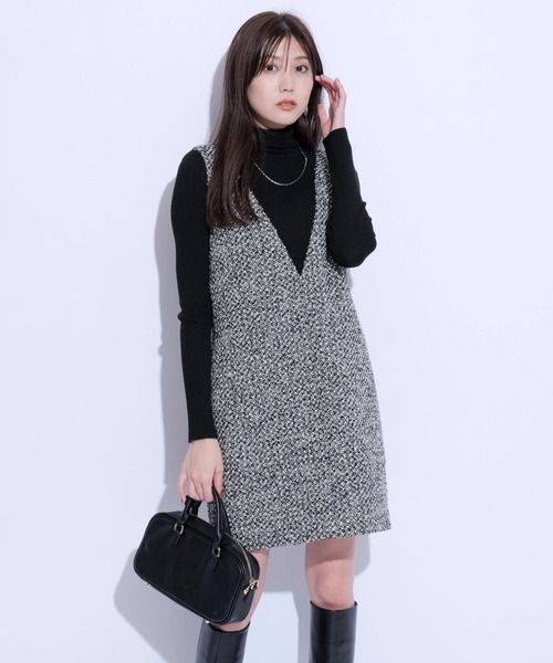 Mystrada（マイストラーダ）の「ツイードミニジャンスカ（ワンピース・レディース・ブラック・36/38）」の3枚目の写真