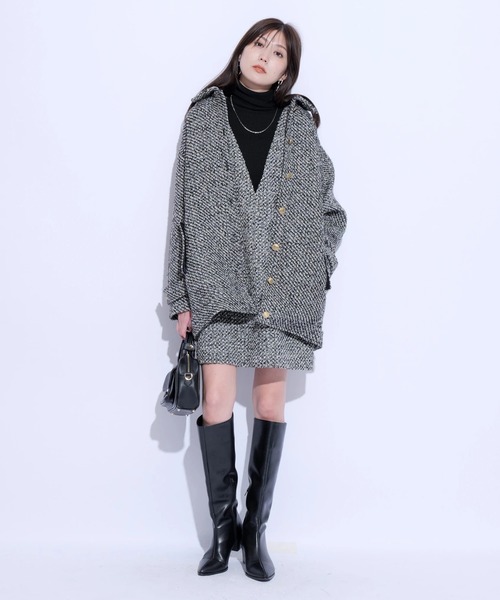 Mystrada（マイストラーダ）の「ツイードミニジャンスカ（ワンピース・レディース・ブラック・36/38）」の11枚目の写真