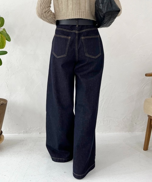 AGOLDE ハイウエストデニムパンツ ベルト付き AGOLDE ハイウエストデニムパンツ ベルト付き パンツ