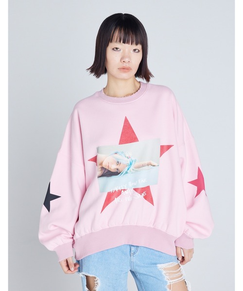Little sunny bite（リトルサニーバイト）の「《Little Sunny Bite》 Valerie Phillips x little sunny bite photo sweat top（スウェット・レディース・ブラック/ヘザーグレー/ピンク・SMALL/MEDIUM）」の3枚目の写真