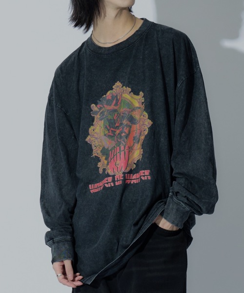 WONDER OF WANDER（ワンダーオブワンダー）の「Graphic L/S TEE D（Tシャツ/カットソー・メンズ・グリーン/ブラック・XL/L/M）」の14枚目の写真