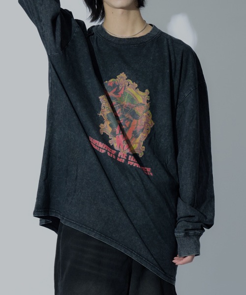 WONDER OF WANDER（ワンダーオブワンダー）の「Graphic L/S TEE D（Tシャツ/カットソー・メンズ・グリーン/ブラック・XL/L/M）」の13枚目の写真