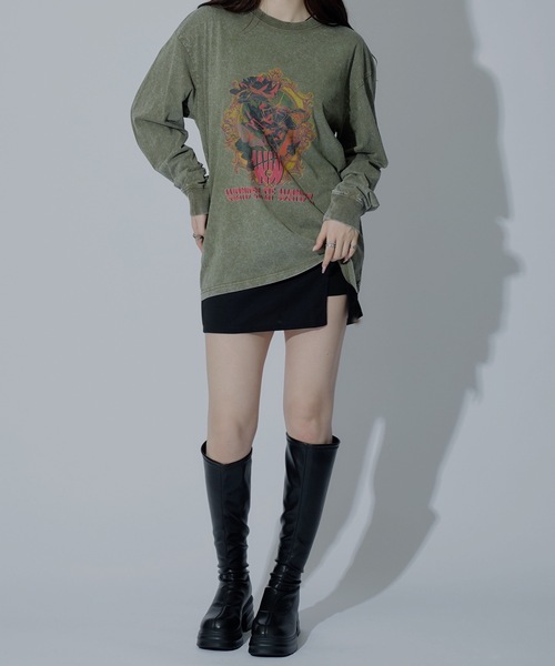 WONDER OF WANDER（ワンダーオブワンダー）の「Graphic L/S TEE D（Tシャツ/カットソー・メンズ・グリーン/ブラック・XL/L/M）」の5枚目の写真