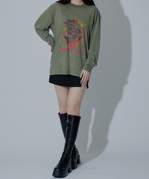 WONDER OF WANDER（ワンダーオブワンダー）の「Graphic L/S TEE D（Tシャツ/カットソー・メンズ・グリーン/ブラック・XL/L/M）」の4枚目の写真