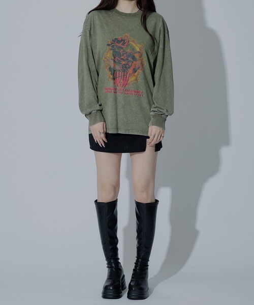 WONDER OF WANDER（ワンダーオブワンダー）の「Graphic L/S TEE D（Tシャツ/カットソー・メンズ・グリーン/ブラック・XL/L/M）」の6枚目の写真