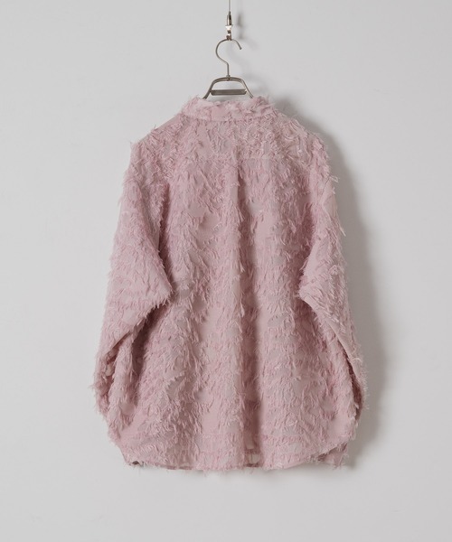 CASPER JOHN(キャスパージョン)の「Various loose shirts-sheer fringe-/バリアスルーズシャツ-シアーフリンジ-(シャツ/ブラウス・メンズ・ブラック/アイボリー/ピンク・LARGE/MEDIUM/SMALL/X-SMALL)」の11枚目の写真