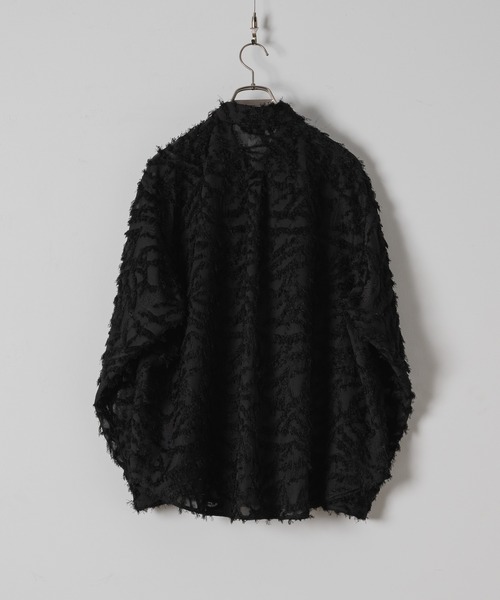 CASPER JOHN(キャスパージョン)の「Various loose shirts-sheer fringe-/バリアスルーズシャツ-シアーフリンジ-(シャツ/ブラウス・メンズ・ブラック/アイボリー/ピンク・LARGE/MEDIUM/SMALL/X-SMALL)」の14枚目の写真