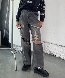 ダメージワイドパンツ