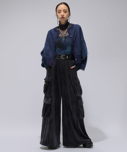 HARE(ハレ)の「blurフラワーガラシアートップス(HARE)(Tシャツ/カットソー・レディース・オレンジ/ブルー・FREE)」の5枚目の写真