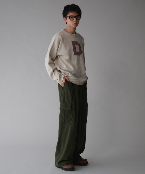 Adoon plain（アドーンプレーン）の「コーデュロイワイドカーゴパンツ（カーゴパンツ・メンズ・カーキ/アイボリー・LARGE/MEDIUM）」の11枚目の写真