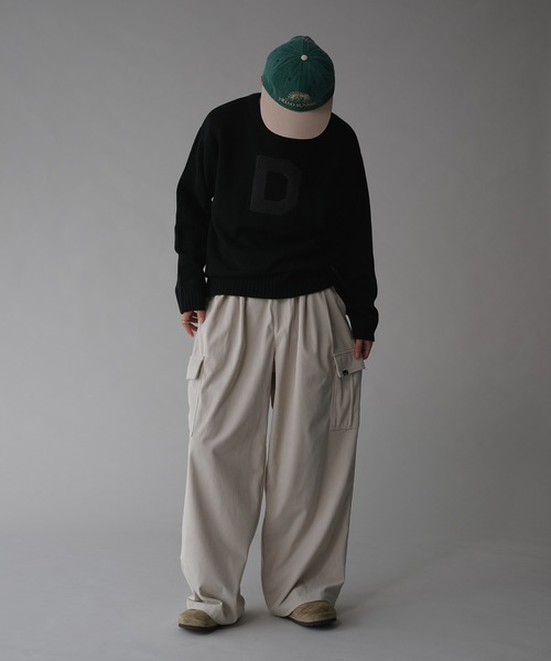 Adoon plain（アドーンプレーン）の「コーデュロイワイドカーゴパンツ（カーゴパンツ・メンズ・カーキ/アイボリー・LARGE/MEDIUM）」の6枚目の写真