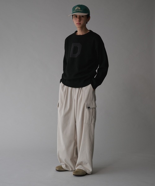 Adoon plain（アドーンプレーン）の「コーデュロイワイドカーゴパンツ（カーゴパンツ・メンズ・カーキ/アイボリー・LARGE/MEDIUM）」の7枚目の写真