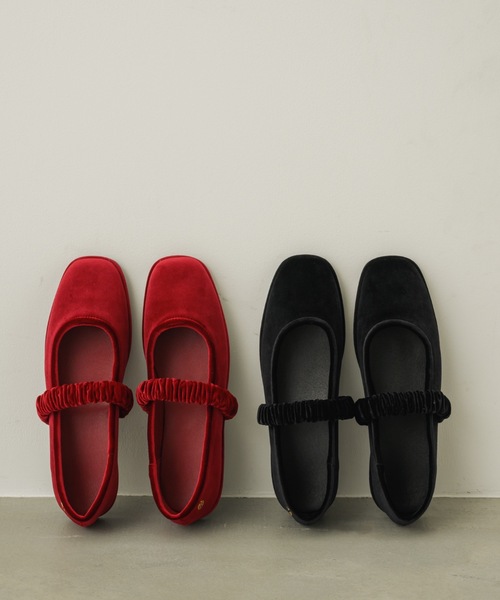 miya★ ⭐︎ザロウ Elastic Ballet バレエシューズ Elastic Ballet スリッパ レザー ブラック – The Row