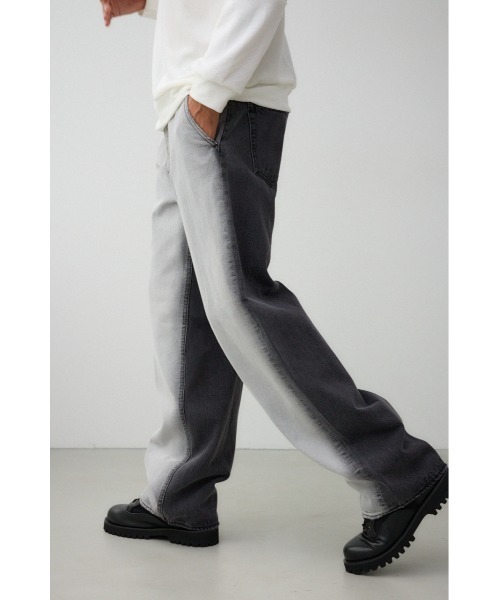 MOUSSY ワイドパンツ デニム　23 MOUSSY | LAYERED WIDE STRAIGHT デニム (ストレート ) |SHEL