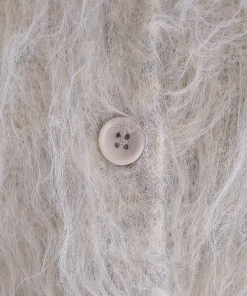 Kastane(カスタネ)の「シャギークロップドカーディガン(カーディガン/ボレロ・レディース・グレー/レモンイエロー/アイボリー/ブラウン・FREE)」の9枚目の写真