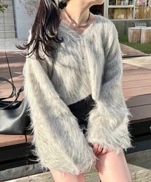 Kastane | シャギークロップドカーディガン(カーディガン/ボレロ)