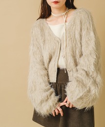 Kastane | 【4色展開】シャギークロップドカーディガン(カーディガン/ボレロ)