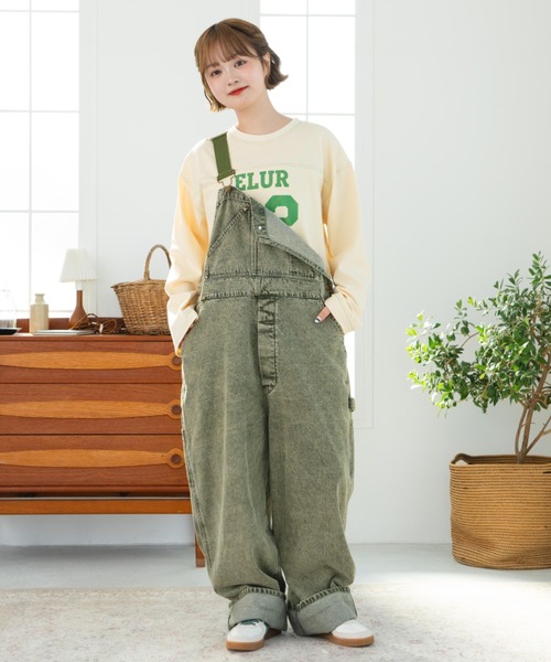 elur オーバーオール　カーキ eLur（エラー）の「【eLur】オーバーオール（サロペット