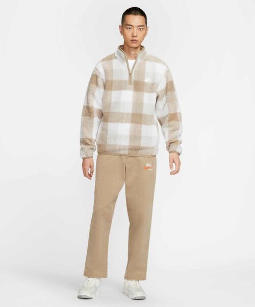 NIKE(ナイキ)の「ナイキ クラブ メンズ ウィンタライズド ハーフジップ / Nike Club Men's Winterized Half-Zip FZ0898-247 Khaki(その他トップス・メンズ・カーキ・S/M/L/2XL/XL)」の3枚目の写真