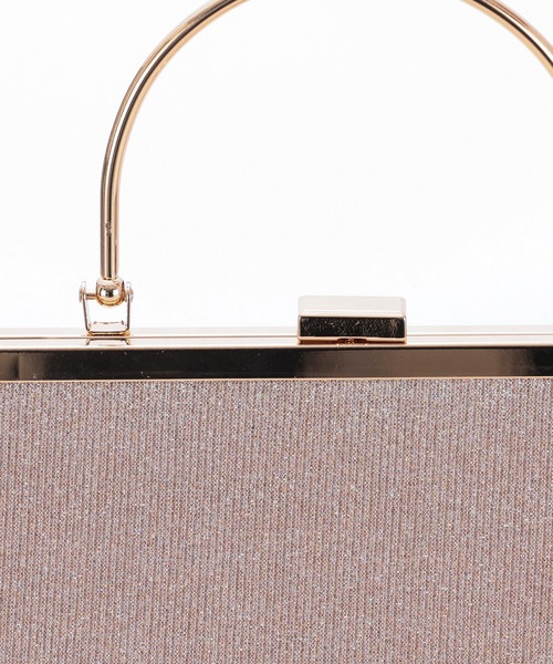 haremode（ハレモード）の「ラメプリーツハンドル付きパーティーバッグ（クラッチバッグ・レディース・シルバー/ブラック/ベージュ・FREE）」の11枚目の写真