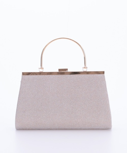 haremode（ハレモード）の「ラメプリーツハンドル付きパーティーバッグ（クラッチバッグ・レディース・シルバー/ブラック/ベージュ・FREE）」の9枚目の写真