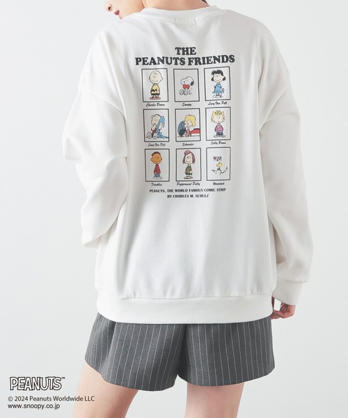 Honeys（ハニーズ）の「スヌーピー／トレーナー（スウェット・レディース・ピンク/アイボリー/ネイビー/スミクロ・S/M/LL/L）」の8枚目の写真