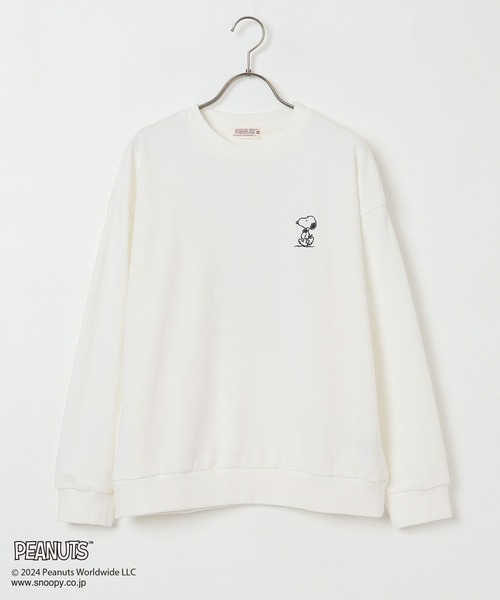 Honeys（ハニーズ）の「スヌーピー／トレーナー（スウェット・レディース・ピンク/アイボリー/ネイビー/スミクロ・S/M/LL/L）」の9枚目の写真