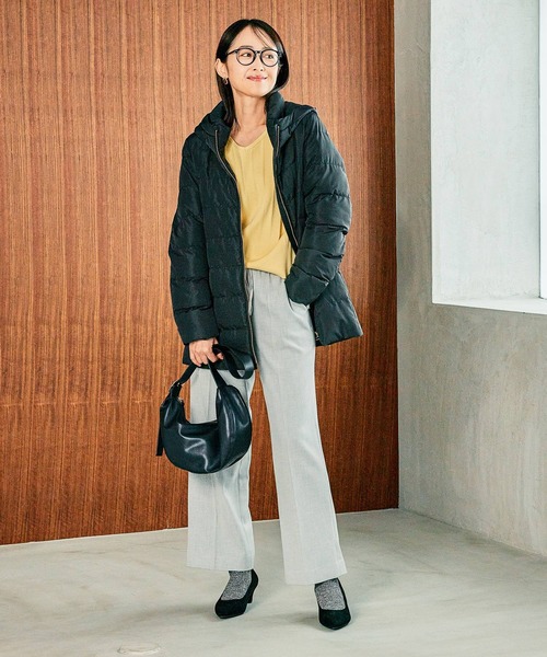 Elura(エルーラ)の「スリムウォームセミフレアパンツ/249467(その他パンツ・レディース・ブラック系その他/ブラウン系その他/ダークネイビー/ライトグレー・FREE(S)/LARGE/MEDIUM/X-LARGE)」の6枚目の写真