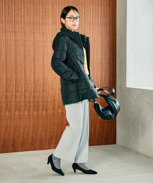 Elura(エルーラ)の「スリムウォームセミフレアパンツ/249467(その他パンツ・レディース・ブラック系その他/ブラウン系その他/ダークネイビー/ライトグレー・FREE(S)/LARGE/MEDIUM/X-LARGE)」の7枚目の写真