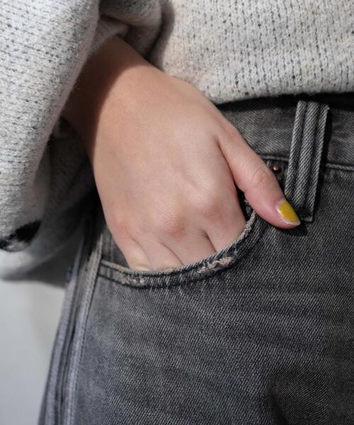 WEGO（ウィゴー）の「WEGO/【25年春夏新作】サイドラインワイドデニムパンツ（デニムパンツ・レディース・スミクロ/コバルトブルー・MEDIUM/SMALL）」の6枚目の写真