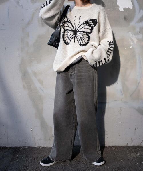 WEGO（ウィゴー）の「WEGO/【25年春夏新作】サイドラインワイドデニムパンツ（デニムパンツ・レディース・スミクロ/コバルトブルー・MEDIUM/SMALL）」の13枚目の写真