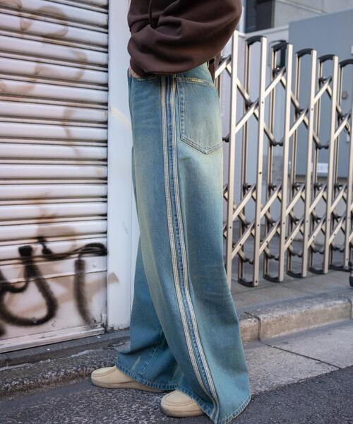 WEGO（ウィゴー）の「WEGO/【25年春夏新作】サイドラインワイドデニムパンツ（デニムパンツ・レディース・スミクロ/コバルトブルー・MEDIUM/SMALL）」の15枚目の写真