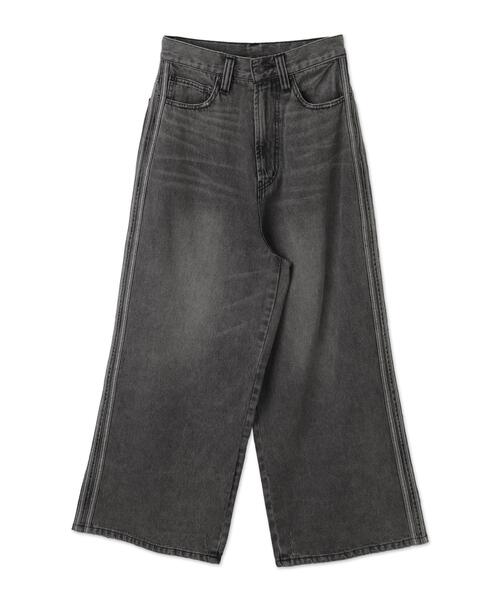 WEGO（ウィゴー）の「WEGO/【25年春夏新作】サイドラインワイドデニムパンツ（デニムパンツ・レディース・スミクロ/コバルトブルー・MEDIUM/SMALL）」の18枚目の写真