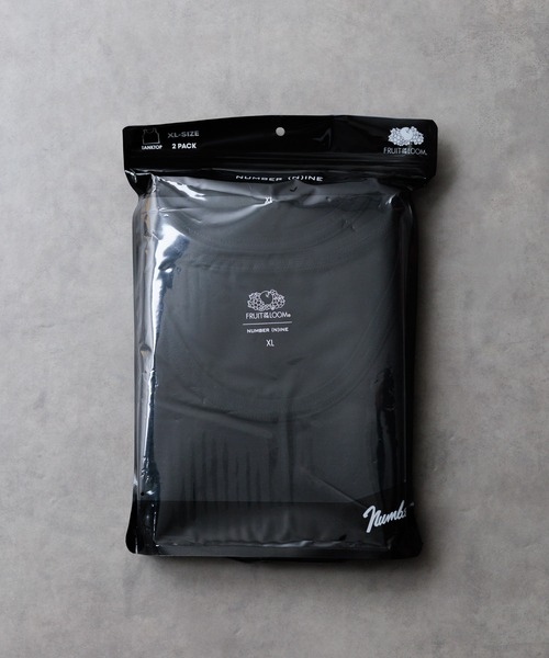 FRUIT OF THE LOOM（フルーツオブザルーム）の「●FRUIT OF THE LOOMxNUMBER(N)INE●2Pack Tank Top（タンクトップ・メンズ・ブラック/ホワイト・LARGE/MEDIUM/X-LARGE）」の4枚目の写真