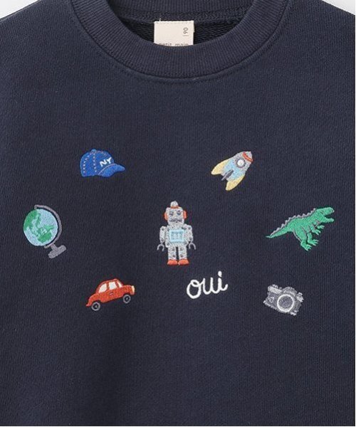petit main（プティマイン）の「刺繍TOYモチーフトレーナー（スウェット・キッズ・オフホワイト/ネイビー・120cm/110cm/100cm/80ｃｍ/90cm/130cm）」の11枚目の写真