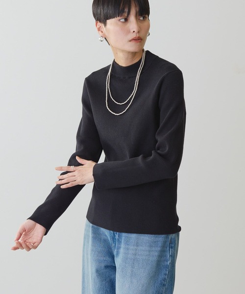 AMERICAN HOLIC(アメリカンホリック)の「SET リブニットプルオーバー+ポンチベスト(ニット/セーター・レディース・ブラック/ライトベージュ・M/L)」の11枚目の写真