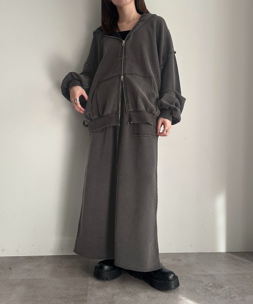 apres jour mignon(アプレジュールミニョン)の「切り替えピグメントパーカー【ZOZOTOWN限定アイテム】(パーカー・レディース・ピンク/ベージュ/杢グレー/ブラック・フリー/X-LARGE)」の9枚目の写真