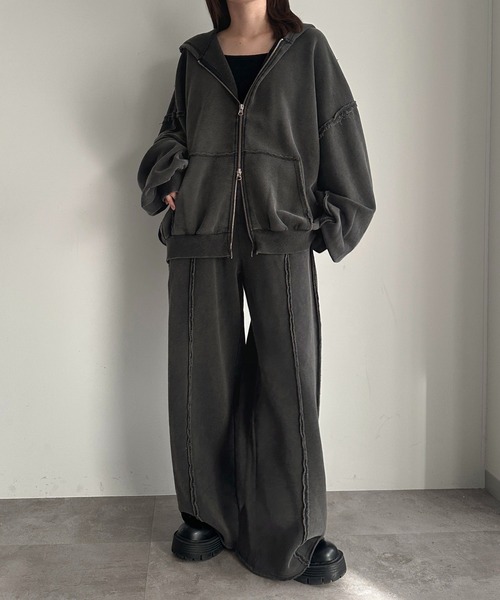 apres jour mignon(アプレジュールミニョン)の「切り替えピグメントパーカー【ZOZOTOWN限定アイテム】(パーカー・レディース・ピンク/ベージュ/杢グレー/ブラック・フリー/X-LARGE)」の10枚目の写真